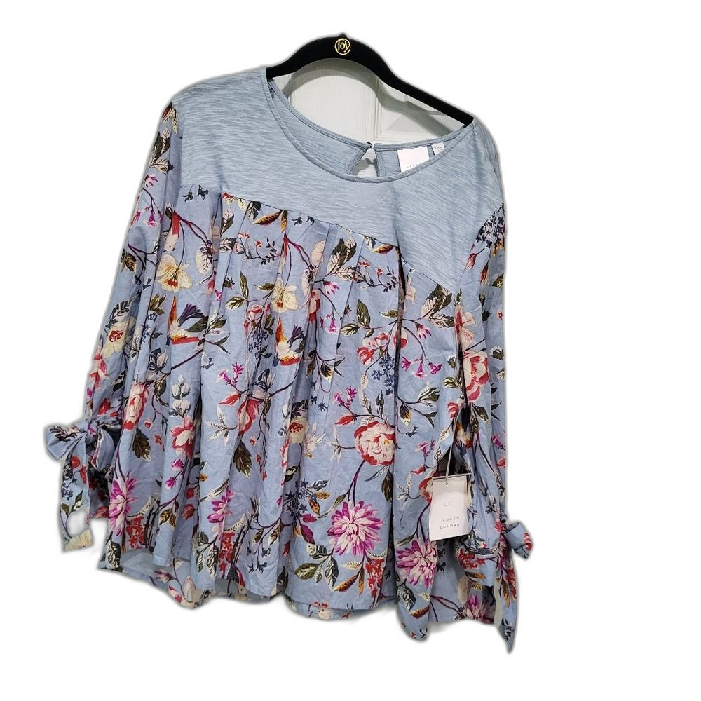 NEW Cotton Peasant Top with 3/4 Sleeves - 2X